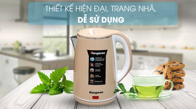 Bình đun siêu tốc Kangaroo 1.5 lít KG-18K1 ( Like New)