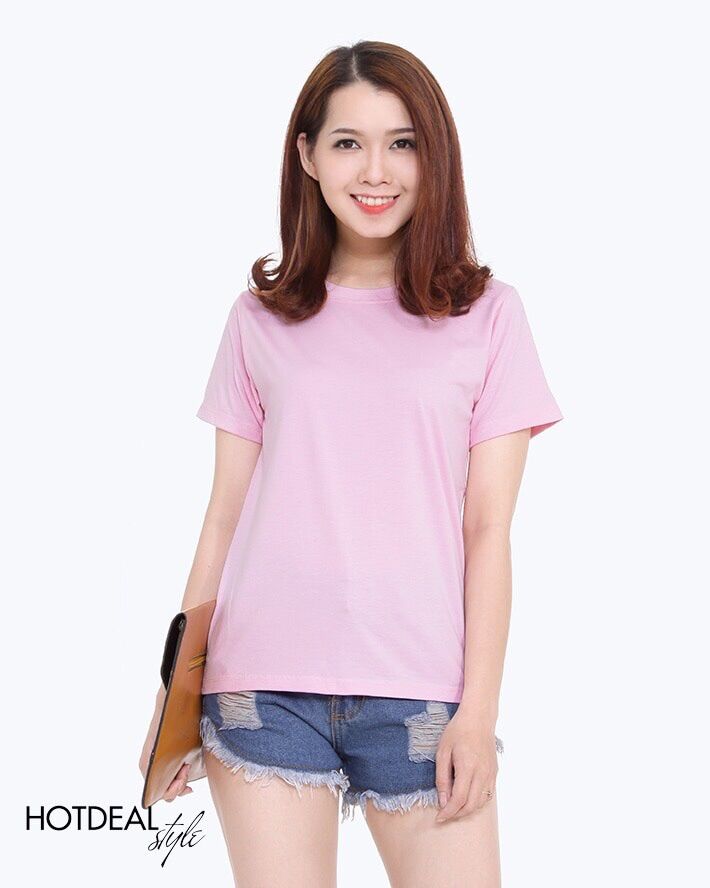 Áo thun trơn cổ tròn
