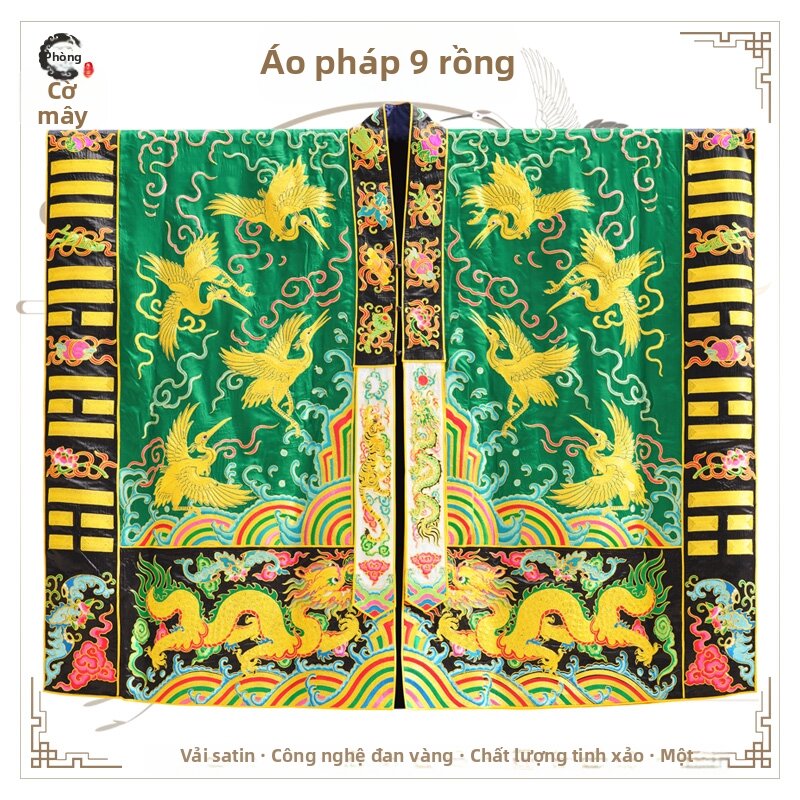 QIYUN | High Quality Nine Dragons and Crane Embroidered Taoist Robe Giá 46,089,000 Đồng*Miễn phí vận chuyển
