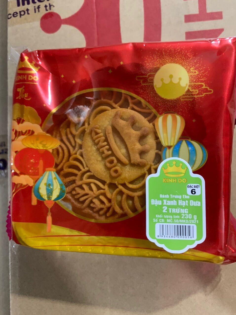 Bánh trung thu nhân đậu xanh 2 trứng đặc biệt 230g - 6