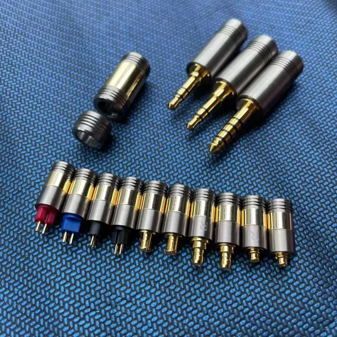 Hợp Kim Titan Tai Nghe Cáp Nâng Cấp 0.78 Mm MMCX A2DC 4.4 3.5 2.5 Cân Bằng Cắm Ổ Điện Đổ Bộ Cho Thiế