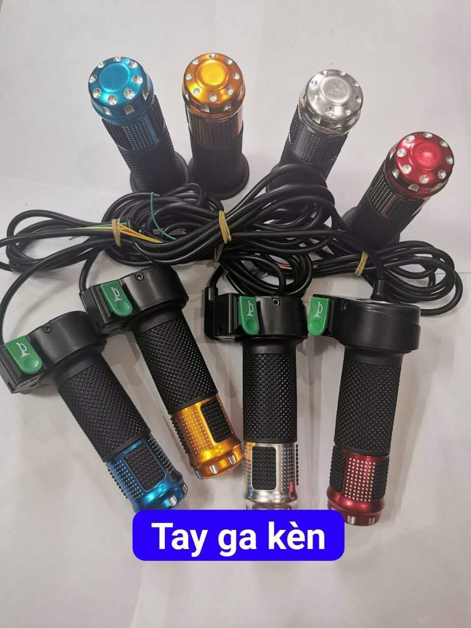 Tay ga 24v có nút kèn xe đạp điện