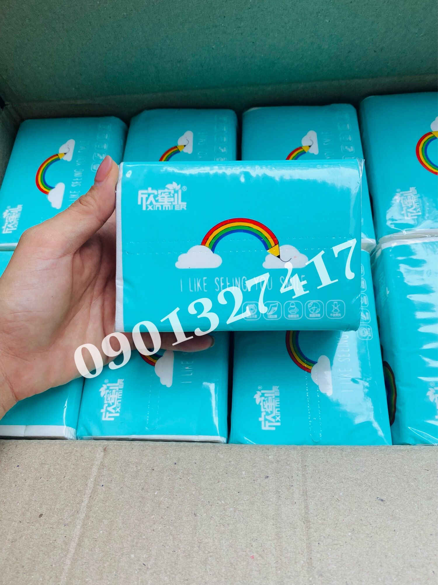 [HCM]GIẤY ĂN CẦU VỒNG CHUẨN XIN MIER [THÙNG 30 GÓI] (Siêu rẻ)