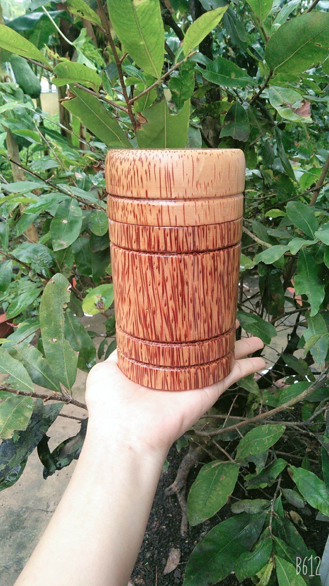 Hộp đựng trà cao cấp làm từ gỗ dừa