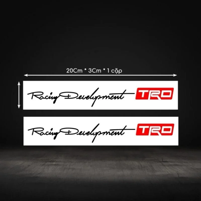Tem xe( 2 chiếc)Decal RACING Development TRC trang trí xe máy Honda -Yamaha