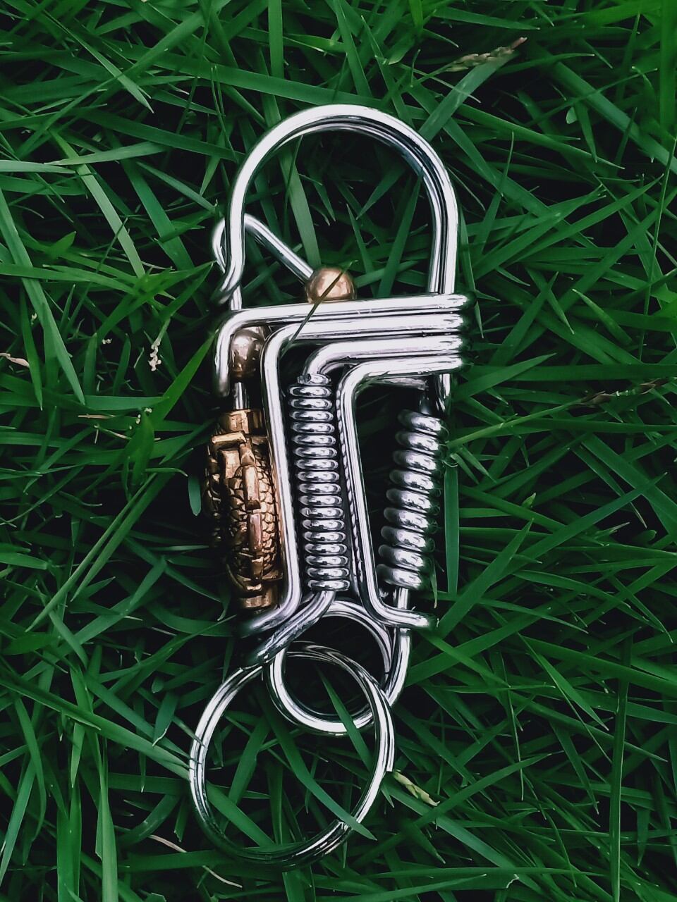 móc khóa inox phối đầu rồng đẹp bền