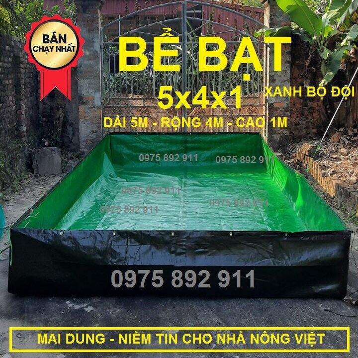 Bể bạt nuôi ốc ếch cá, lươn , chạch - loại to xanh bộ đội