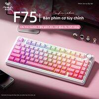 AULA F75 Bàn phím cơ 87 phím không dây Bluetooth 3 chế độ thay nóng chơi game văn phòng nhỏ gọn có thể tùy chỉnh
