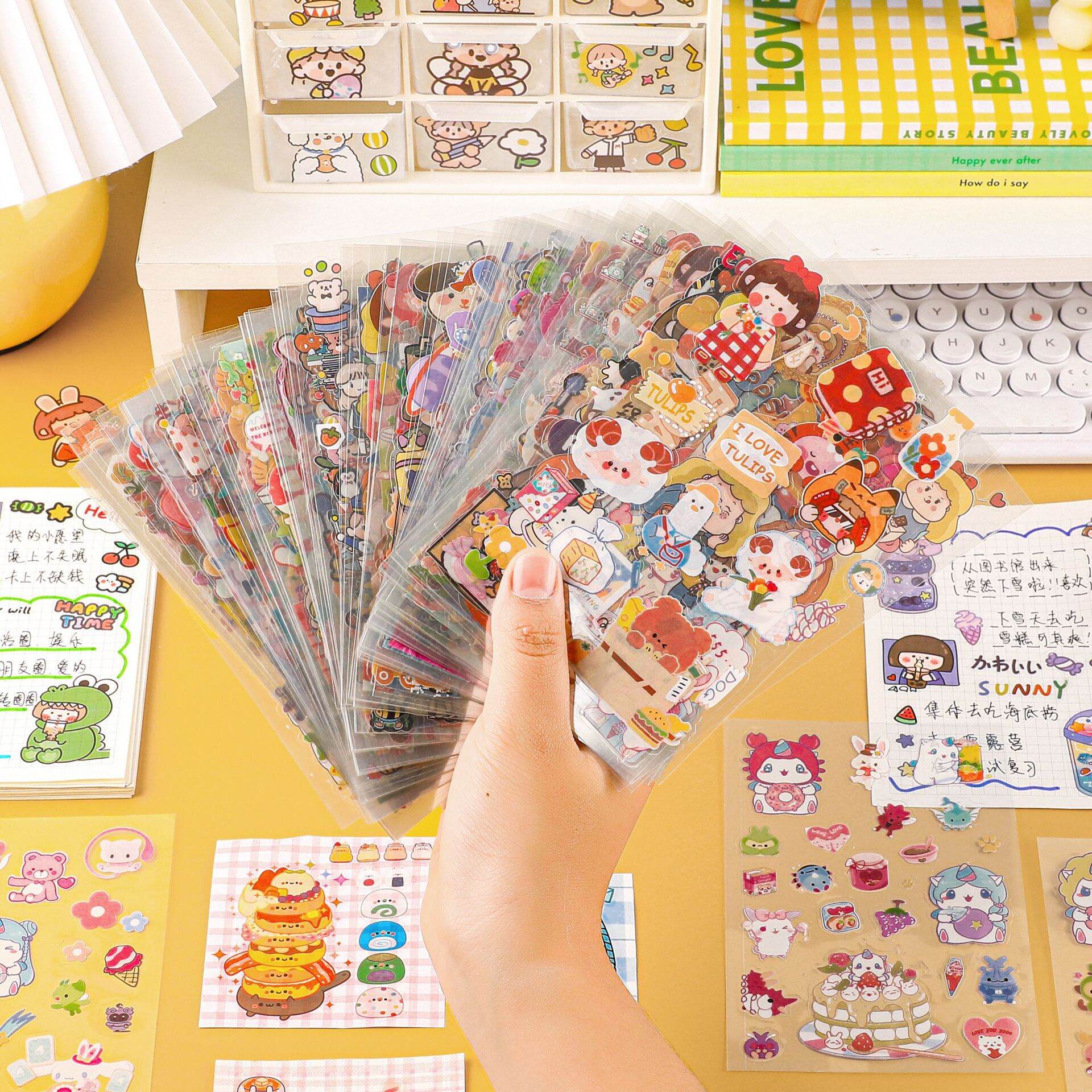Aet 6 tấm sticker trong dễ thương - giao mẫu ngẫu nhiên