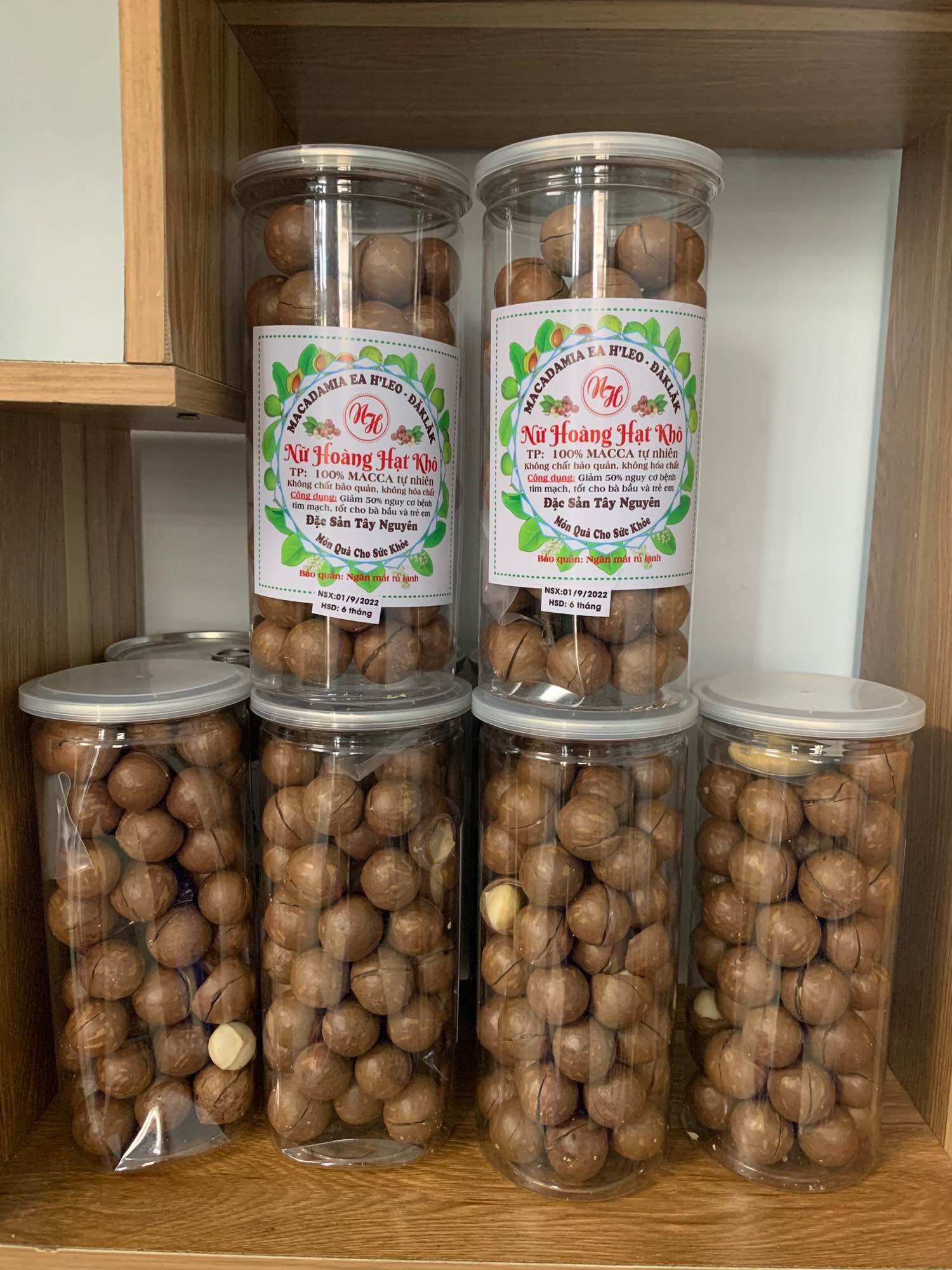 Macca Đaklak Sấy Nứt vỏ 500gr- Giòn- béo