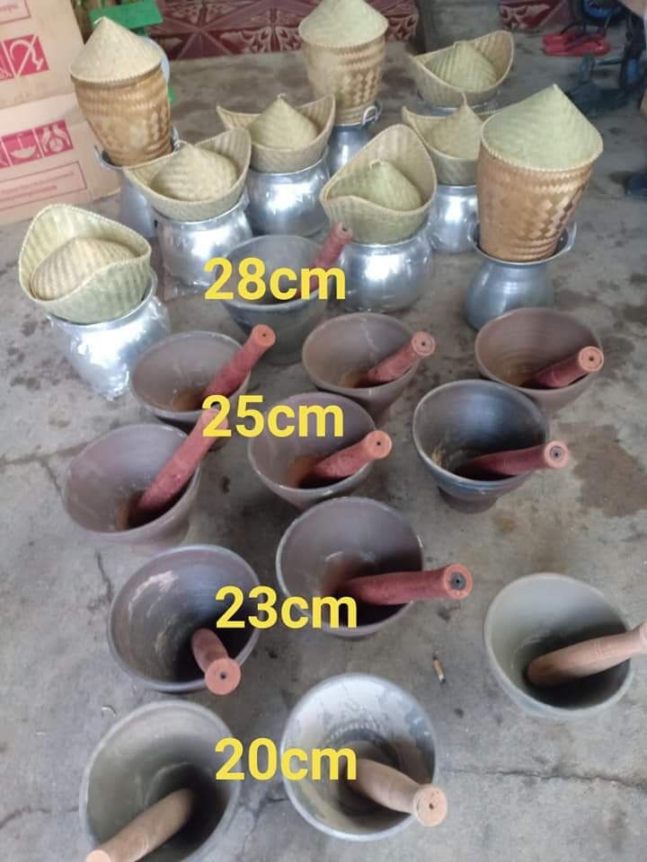 Cối Đâm Sụm Thái - cối đất nung làm Gỏi đu đủ