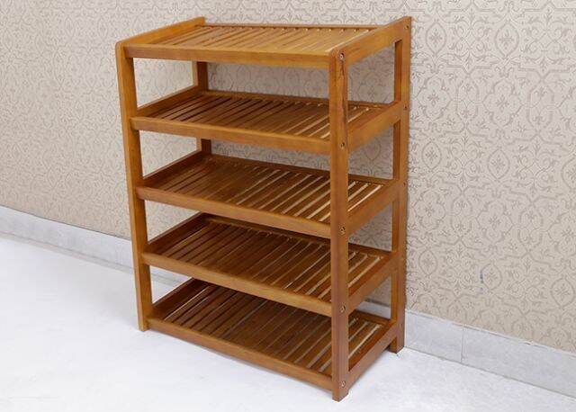 Kệ dép gỗ 80cm - 5 tầng