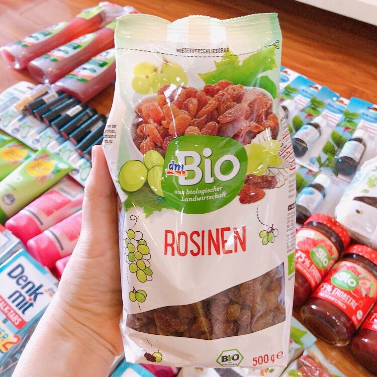 Mứt nho khô hữu cơ bio đức 500g