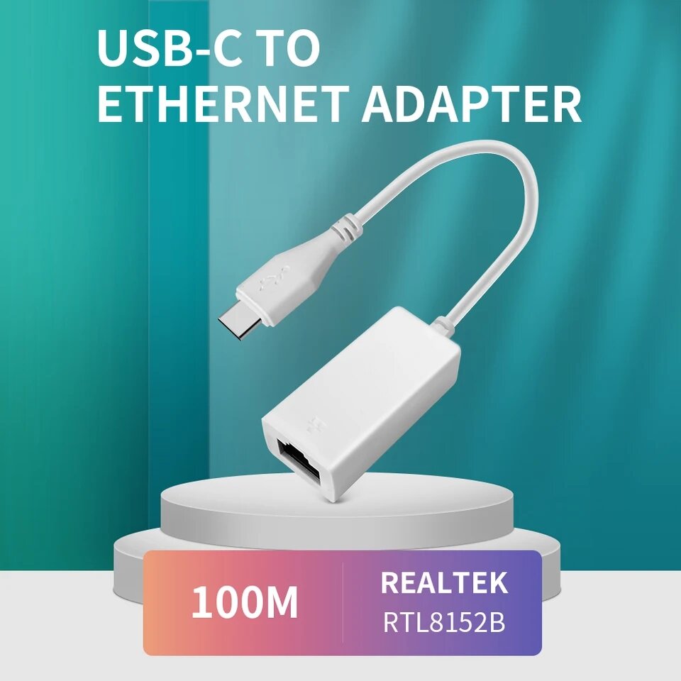 Cáp chuyển đổi USB-C/Type-C sang RJ45 Ethernet LAN thích hợp cho laptop Apple & Type C