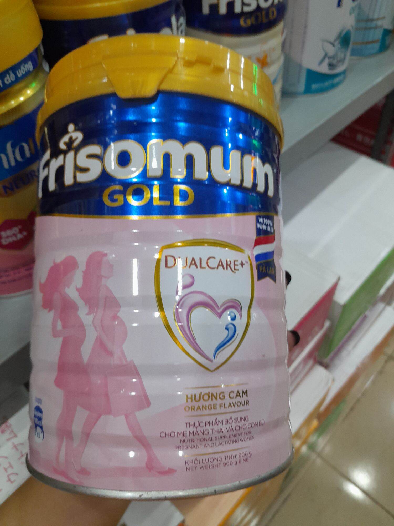 Sữa Frisomum Gold hương cam 900g cho mẹ mang thai và cho con bú