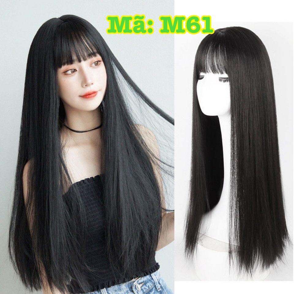 Tóc Giả Nữ Cả Đầu Loại Thẳng Dài Tự Nhiên Phong Cách Hàn Quốc 🔸Bichngocvic' s Shop