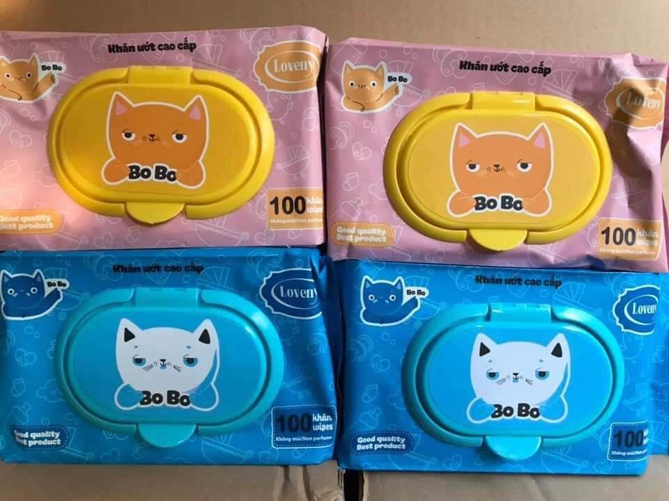Combo 10 gói giấy ướt bobo 100 tờ/gói