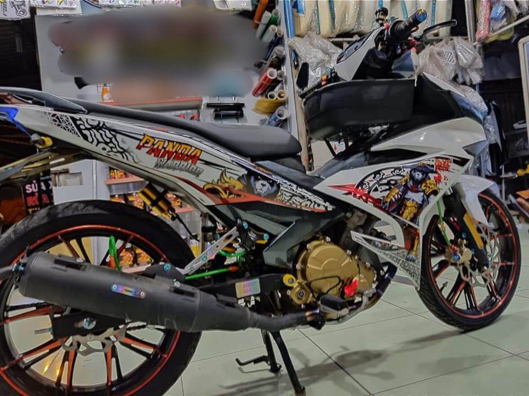 Tem rời exciter 150 trắng gấu panda