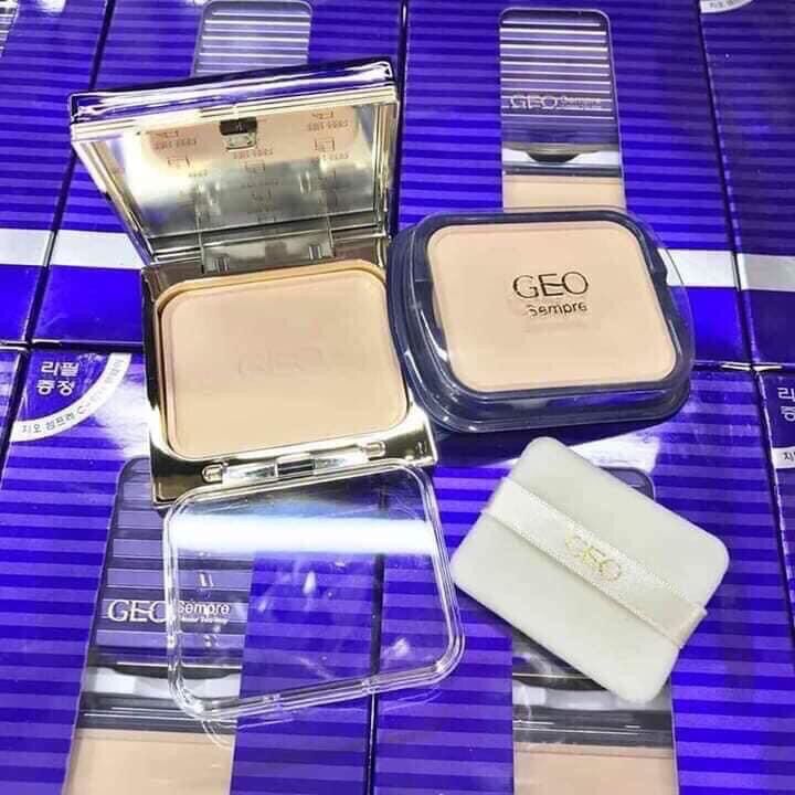 Phấn Geo Sempre C Water Two Way Cake mịn, bền màu chính hãng Hàn Quốc