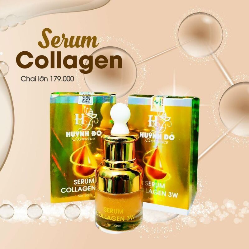 Serum collagen 3w huỳnh đỗ , dưỡng trắng căng bóng ,giảm thâm nám ,30ml