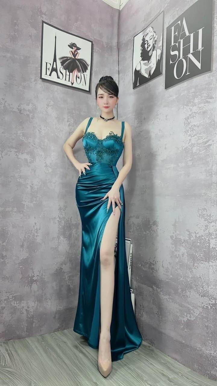 Đầm body dạ hội Phi phối ren thiết kế hoa siêu xinh quý phái sang chảnh ( Váy đầm thiết kế đẹp mê ly💯)