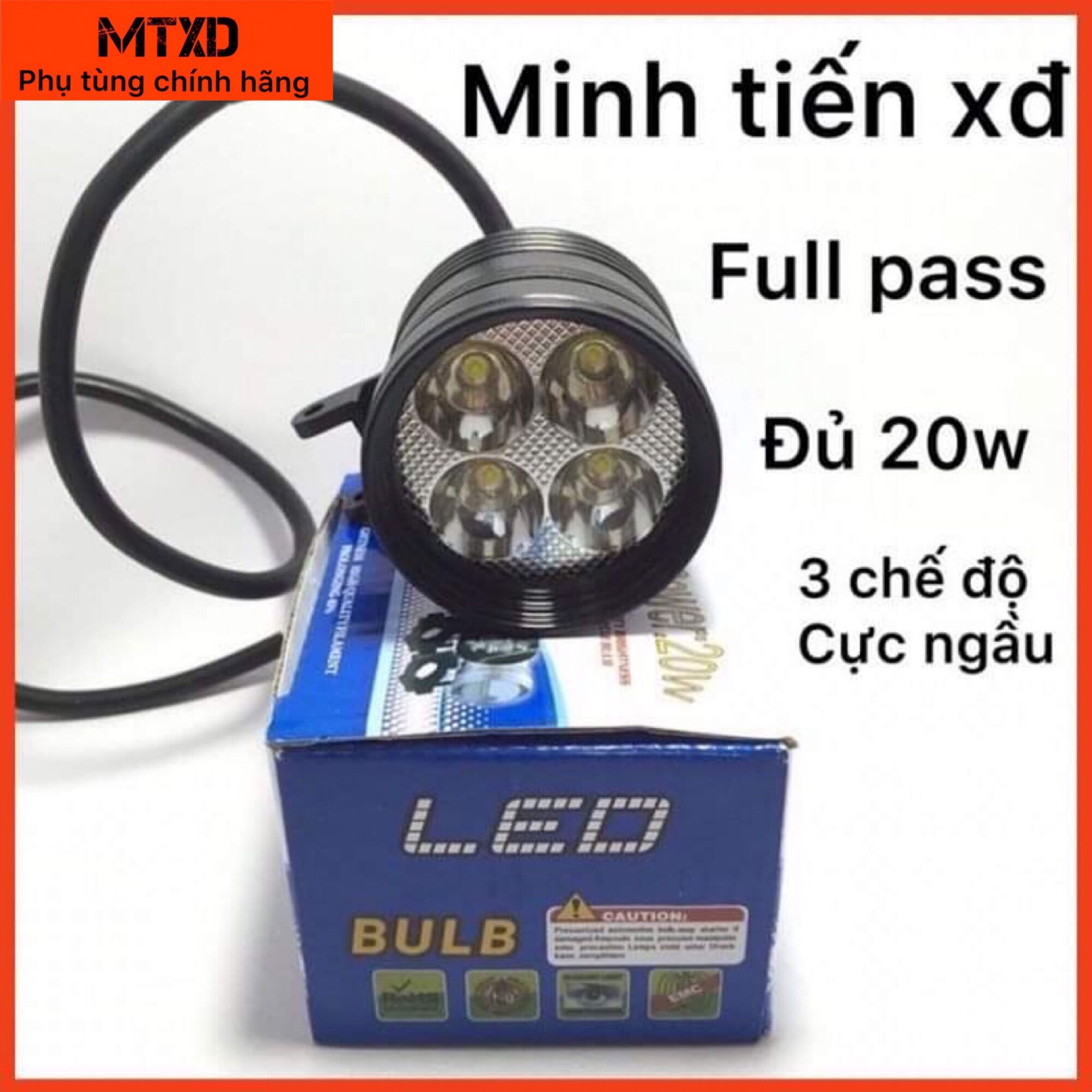 Đèn trợ sáng L4 ngắn 3 chế độ