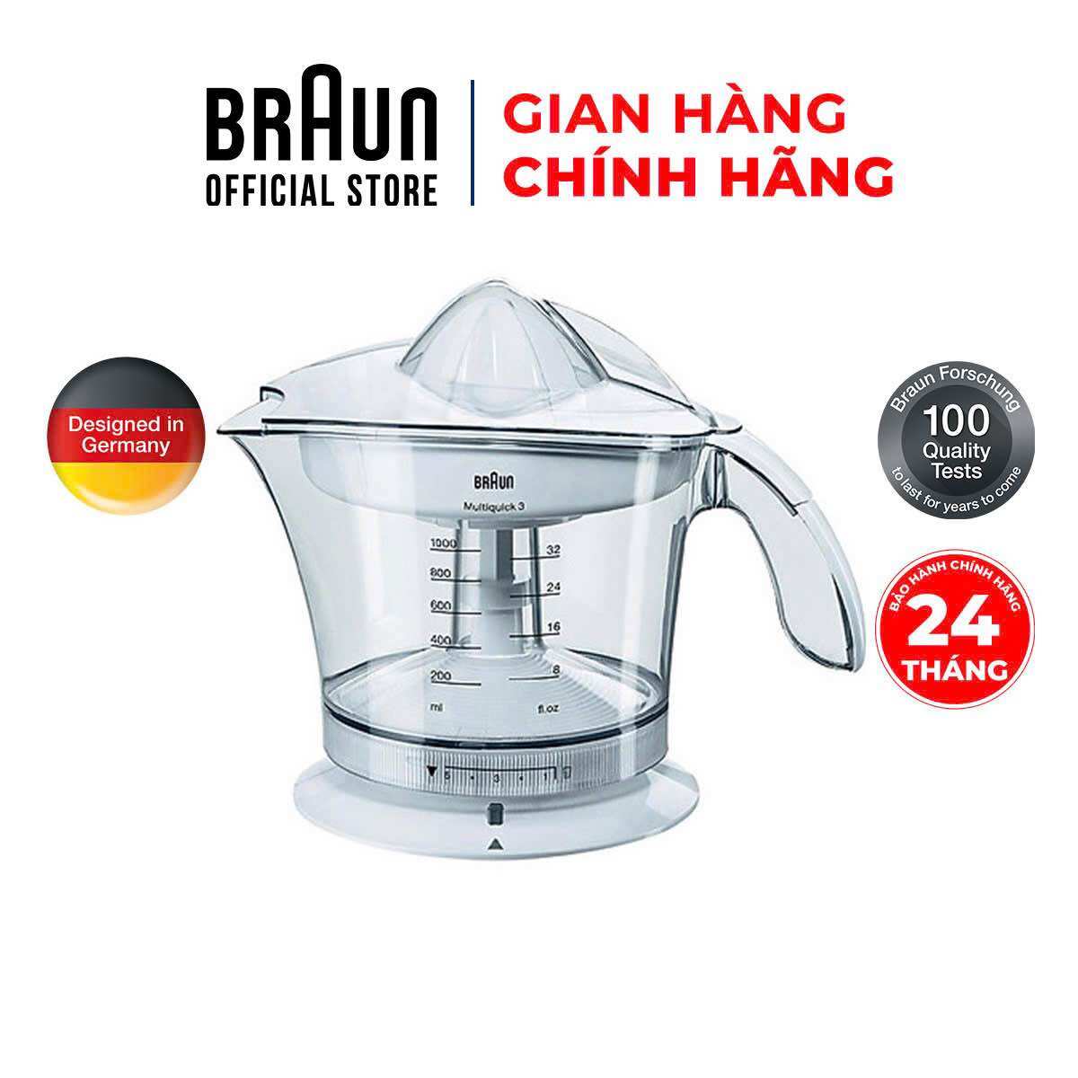 Máy ép vắt cam  Braun MPZ9  Công suất 20W-Dung tích 1000ml, lấy nước ép tối đa, có thể lấy được tép cam, dễ dàng sử dụng và vệ sinh  Bảo hành 24 tháng, đổi trả 15 ngày, dịch vụ chu đáo
