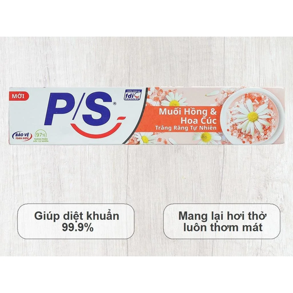 Kem đánh răng p/s muối hồng&hoa cúc( 3 cây x230g)