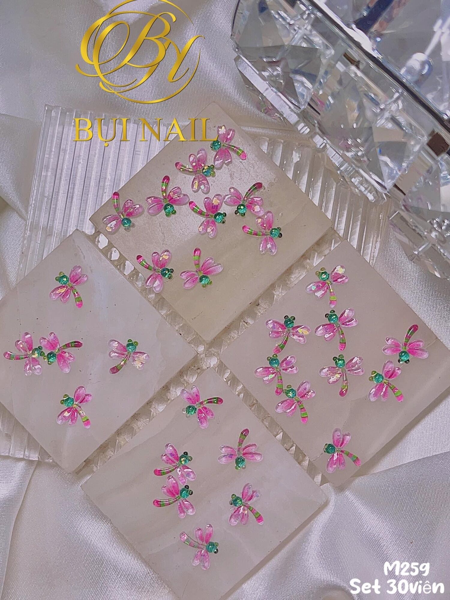 Charm chuồn chuồn m259 set 30 viên