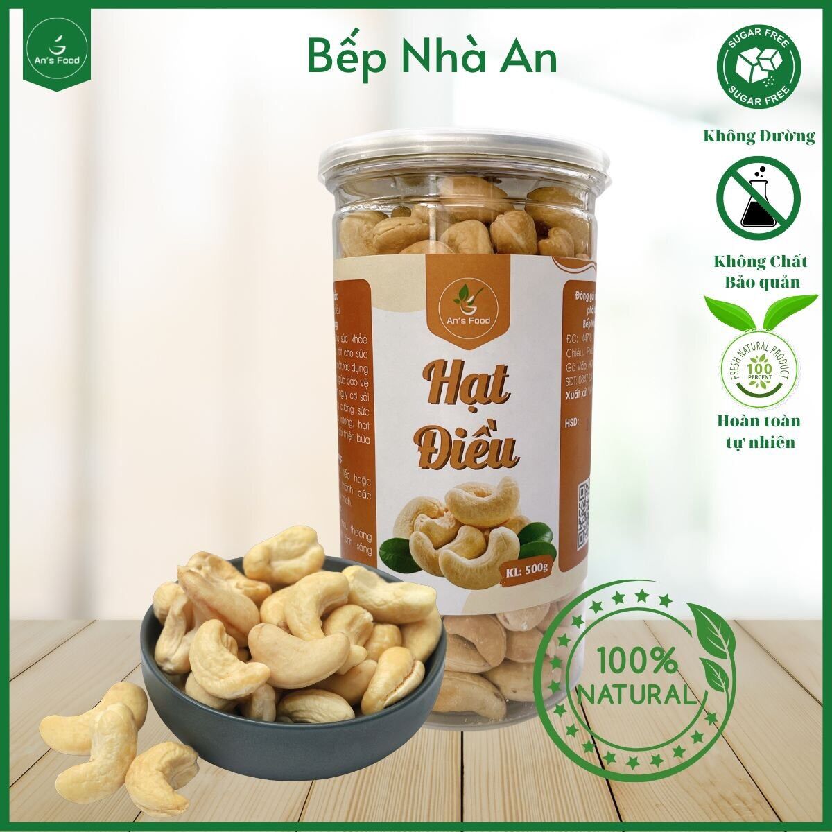Hạt điều tươi làm sữa -500g