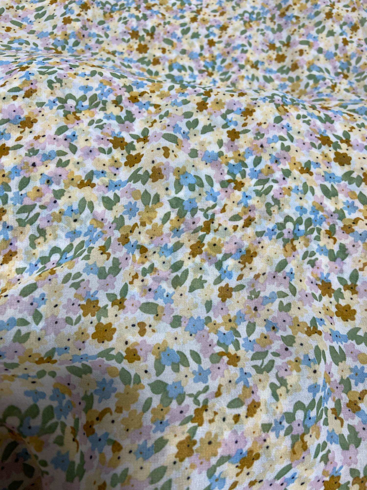 1m x 1m5 vải von hoa nhí mềm mát may áo kiểu váy bé áo dài (L8)
