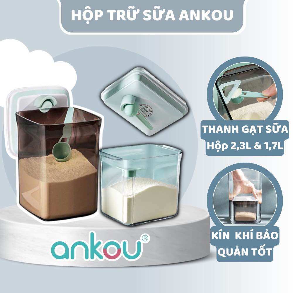 Hộp đựng sữa bột ngũ cốc Ankou chính hãng dung tích 1700ml 2300ml