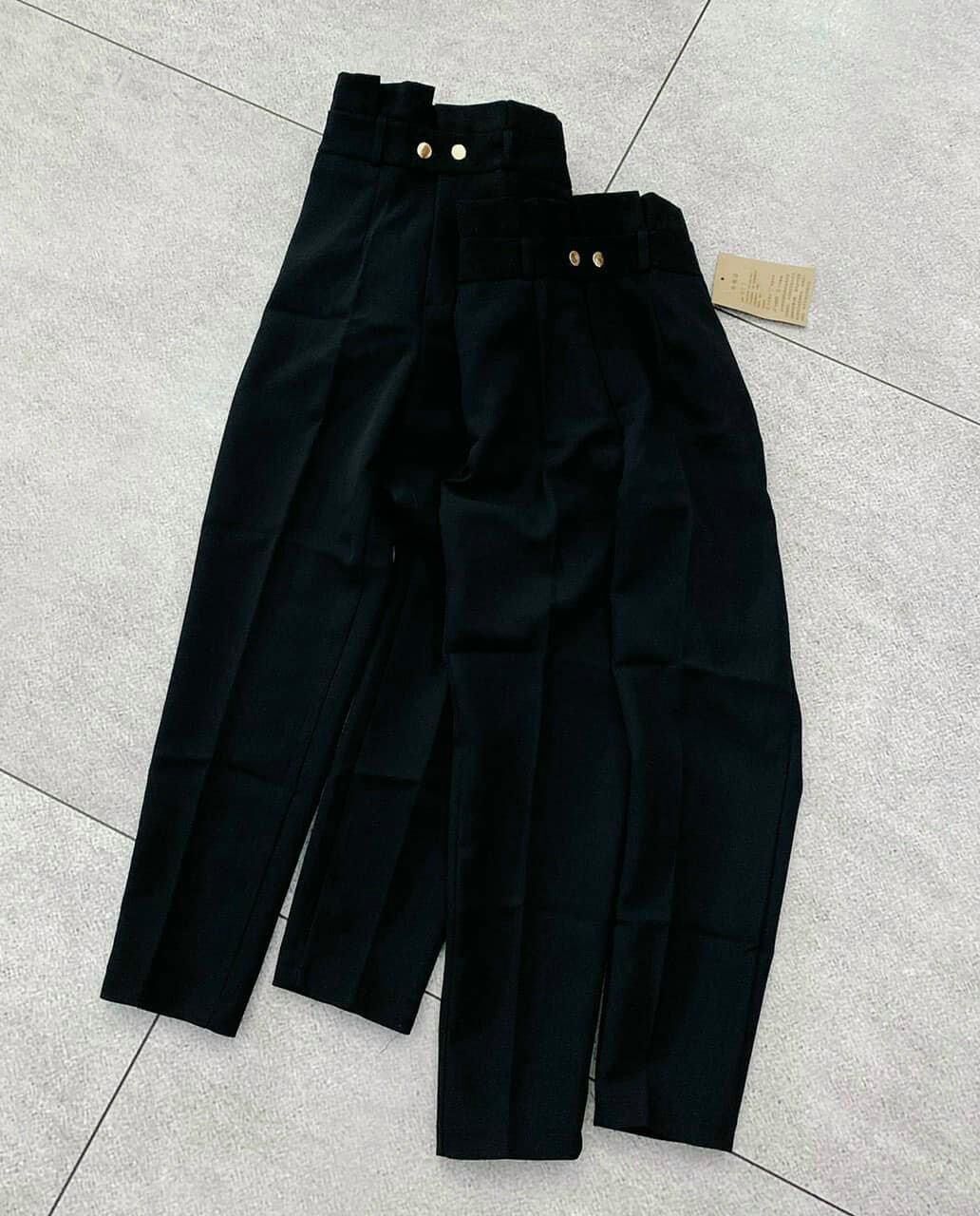 Quần tây lưng bèo 2 cúc đủ size .quần baggy nữcúc bấm 749