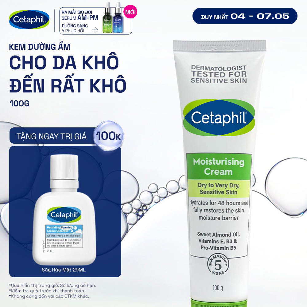 Kem dưỡng ẩm cho da nhạy cảm Cetaphil Moisturizing Cream 100g