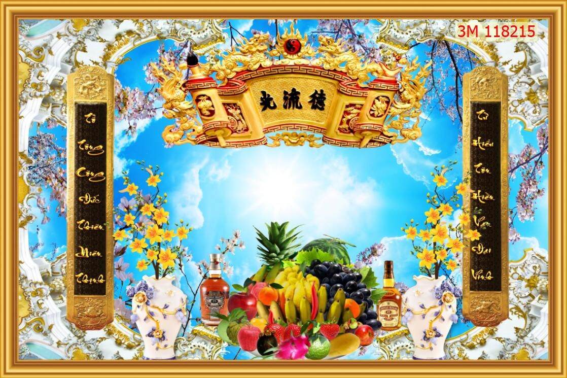 Tranh lụa 3d câu đối cuốn thư trang trí phòng thờ - za.lo 0367536104