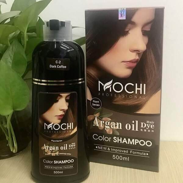 Dầu gội phủ bạc Mochi tóc đen sau 1 lần gội