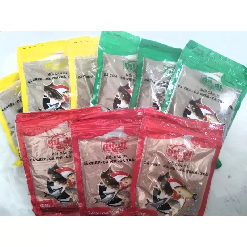 Mồi câu cá d1,d3 - mồi cám câu cá chuyên chép, rô phi,trắm, trôi...siêu nhạy