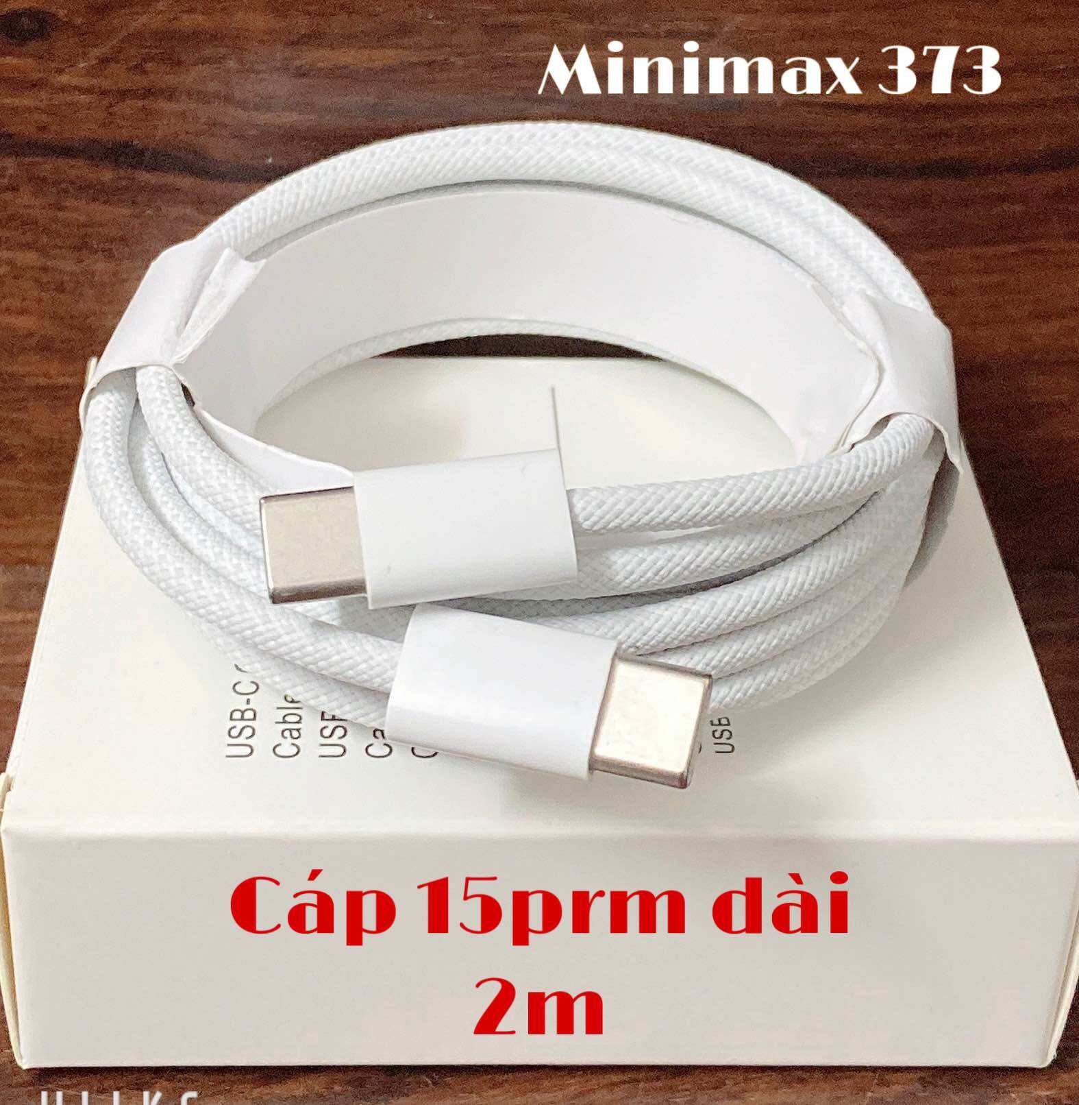 Cáp sạc Ip15 promax chuẩn dòng 30w sạc nhanh cho các dòng điện thoại type C hiện nay _ dài 2 mét