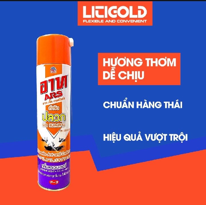 Xịt côn trùng, muỗi, kiến,gián ARS Thái Lan chai 600ml