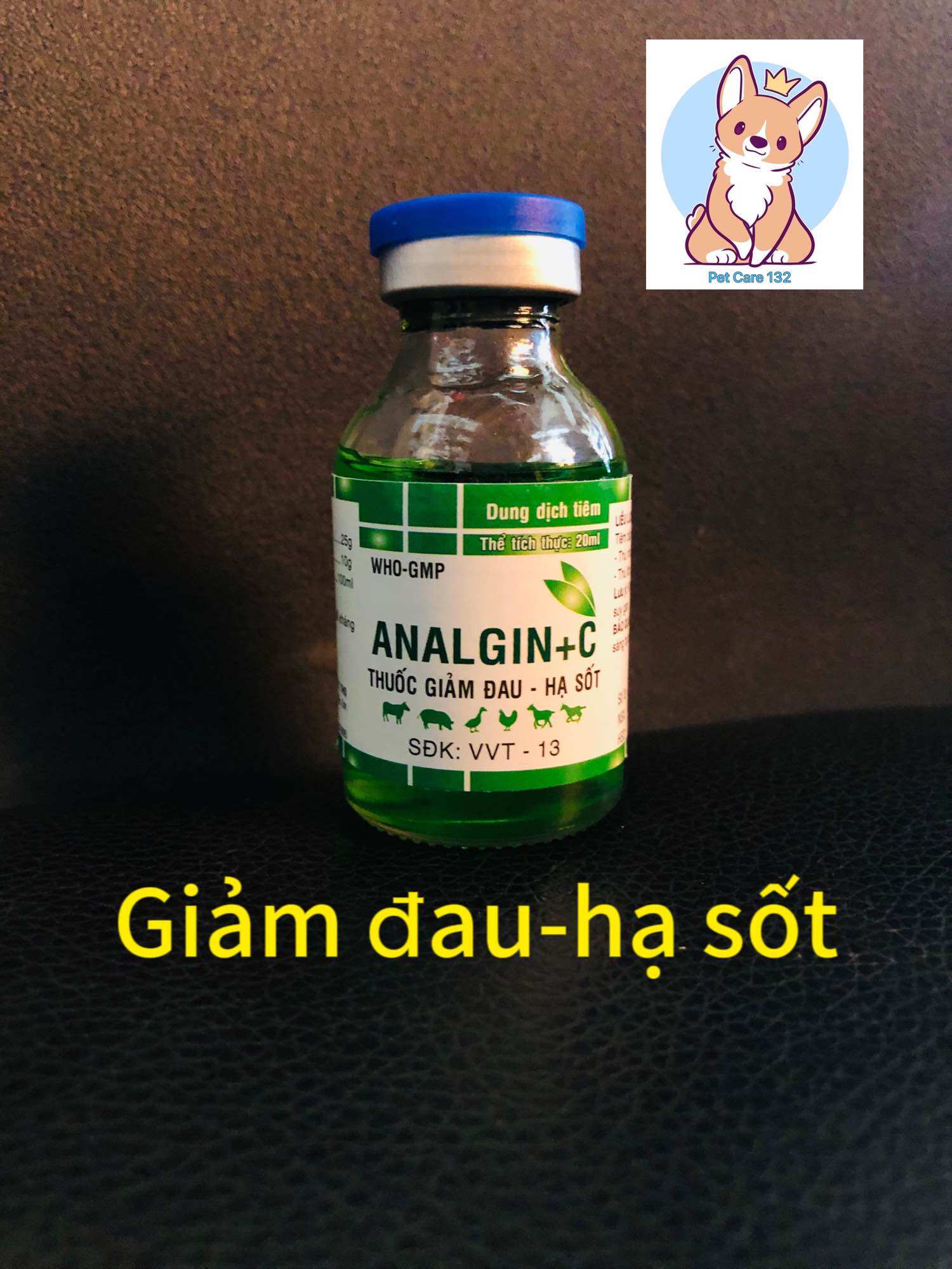 Giảm đau hạ sốt cho gia súc gia cầm. Analgin C 20ml donavet.