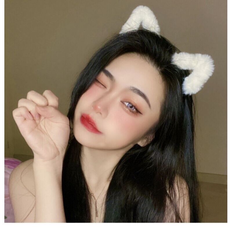 Cài tóc tai mèo lông dễ thương