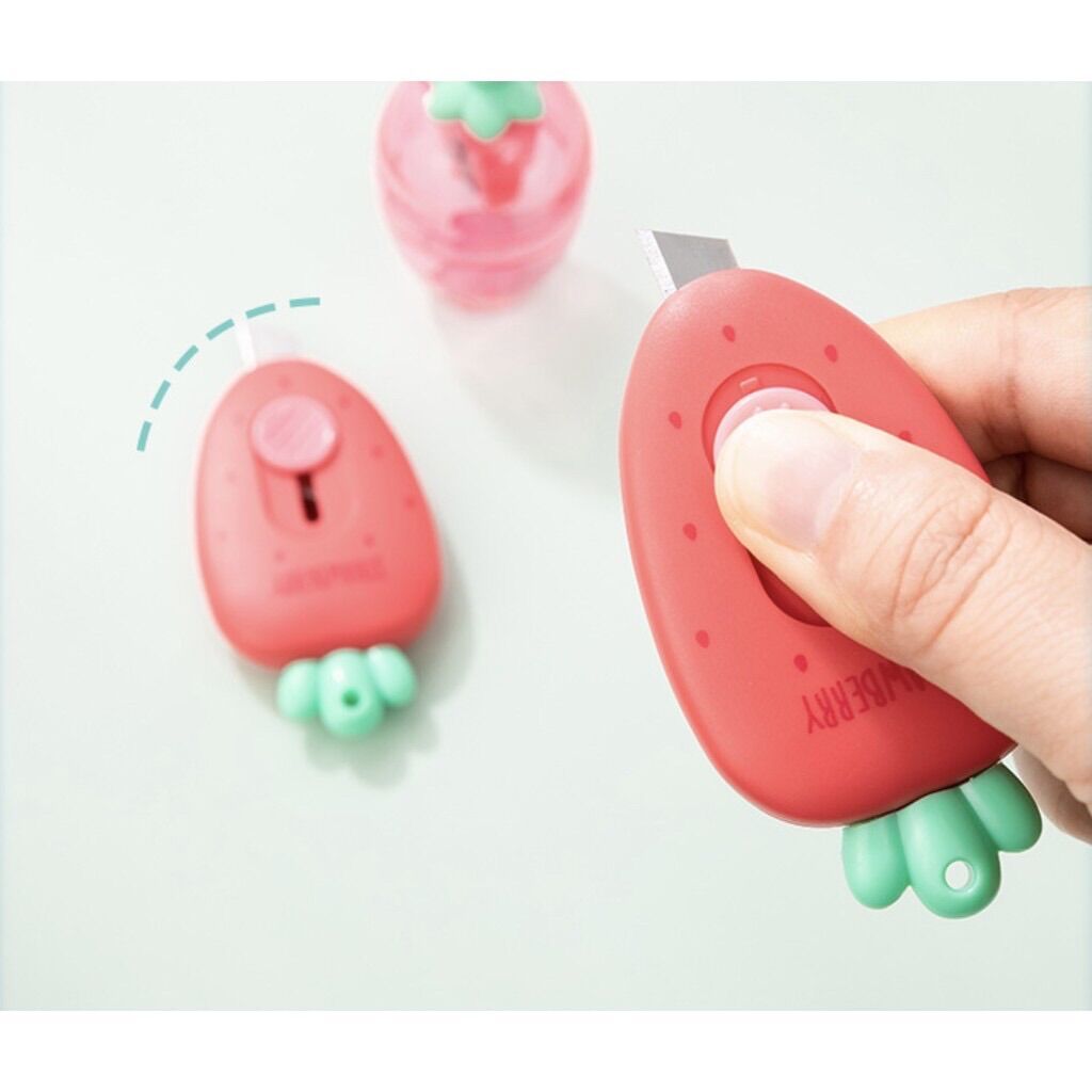 Dao rọc giấy trái dâu mini