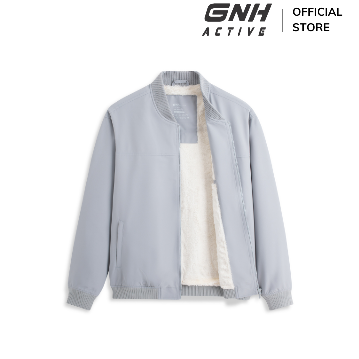 Áo khoác nam bomber siêu cản gió GNH Active Áo Khoác Dù 2 lớp lót lông cao cấp siêu ấm form dáng thể thao | GNH ABL23040
