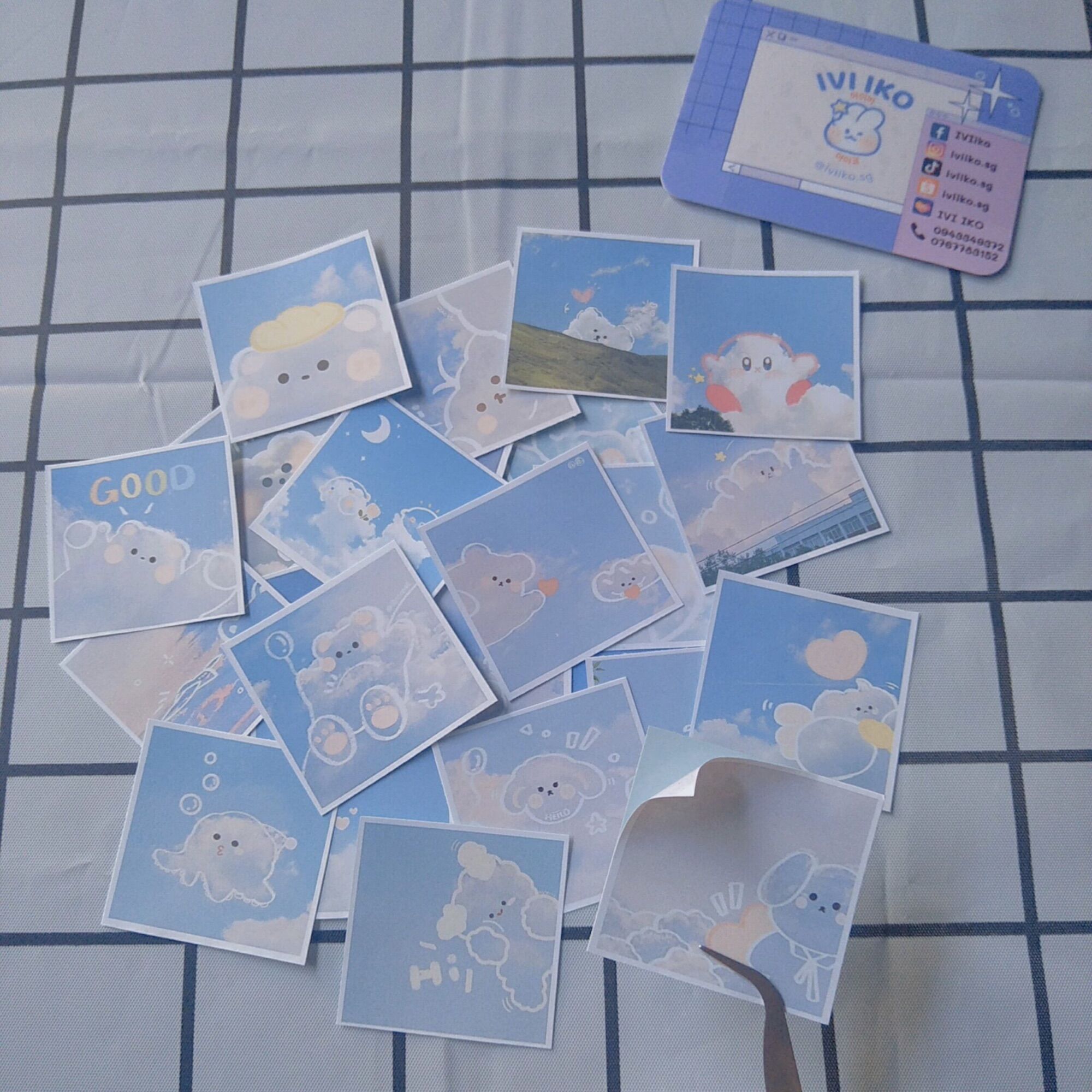 Set 24 sticker Sky Cute (5x5cm) | IVI IKO