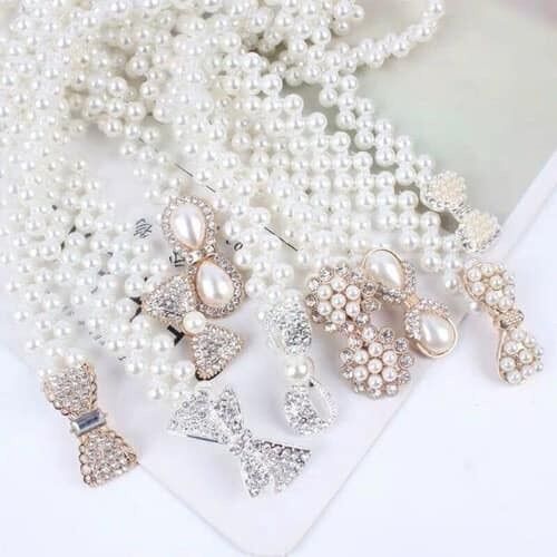 Thắt Lưng Co Giãn Đính Hạt Ngọc Trai Thời Trang Cho Nữ