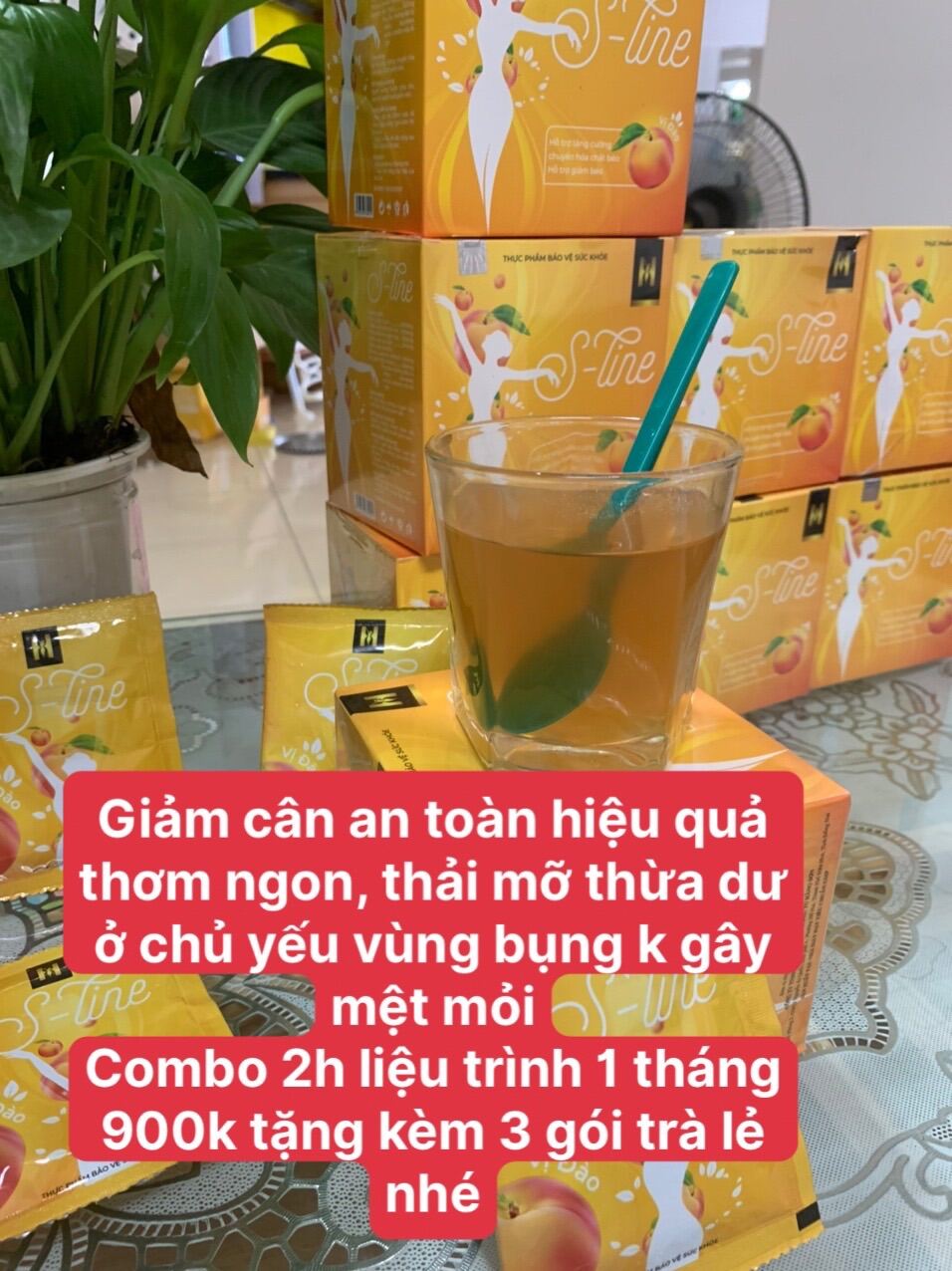 Trà Đào Giảm Cân Sline Detox Tea