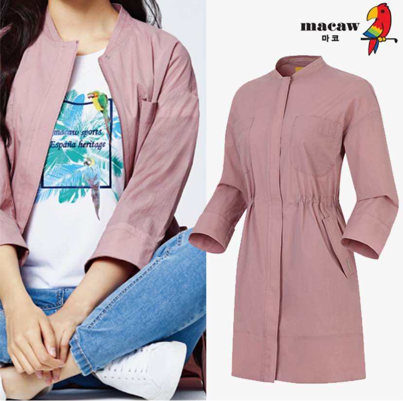 Áo khoác gió nữ dáng dài hàng outlet Macaw sports