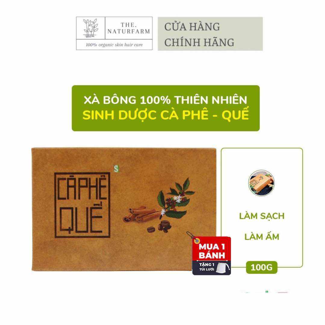 Xà bông cà phê quế sinh dược HTXSD dưỡng ẩm, sáng da, mờ thâm, giảm mụn