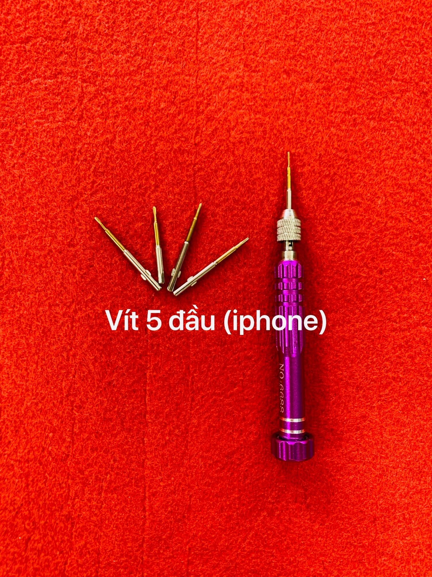 Vít vặn ốc 5 đầu : dùng vặn ốc đít iphone 4 đến iphone 6s plus, vít vặn ốc nokia 6 cạnh, vít vặn ốc samsung, oppo, vivo...