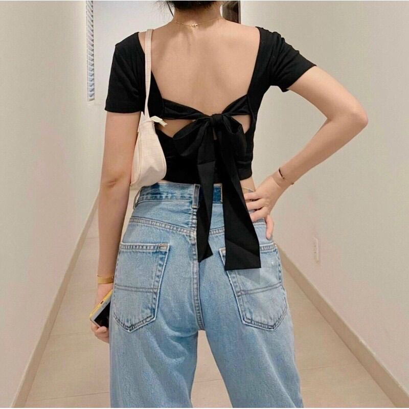 [Mã 2611THTRANG100K hoàn 10% xu đơn 99K] ÁO CROPTOP CỘT HỞ LƯNG GỢI CẢM A59